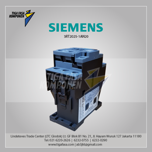 3RT2025-1AN20 MC 17 A 7.5 kW / 400 V 3P 220 V AC 50/60 Hz