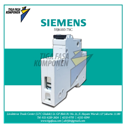 5SJ6103-7SC MCB 1P 3A 6kA 