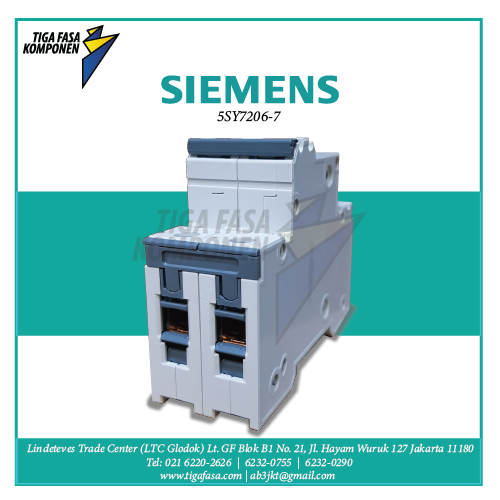 5SY7206-7 MCB 2P 6A 15kA 
