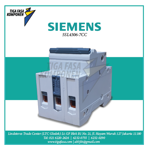 5SL4306-7CC MCB 3P 6A 10kA 