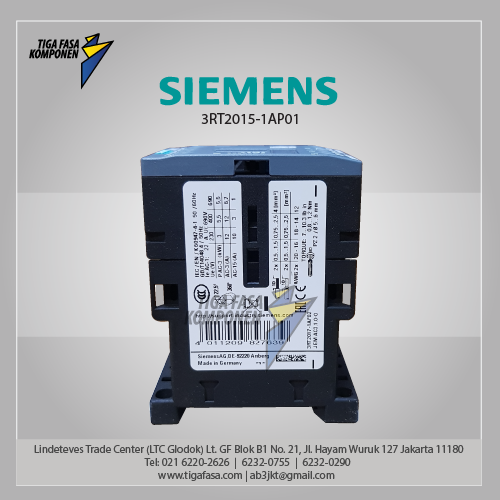 3RT2015-1AP01 MC 7 A 3 kW / 400 V 3P 230 V AC 50/60 Hz
