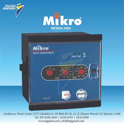 NX302A-240A Earth Leakage Relay  MIKRO 