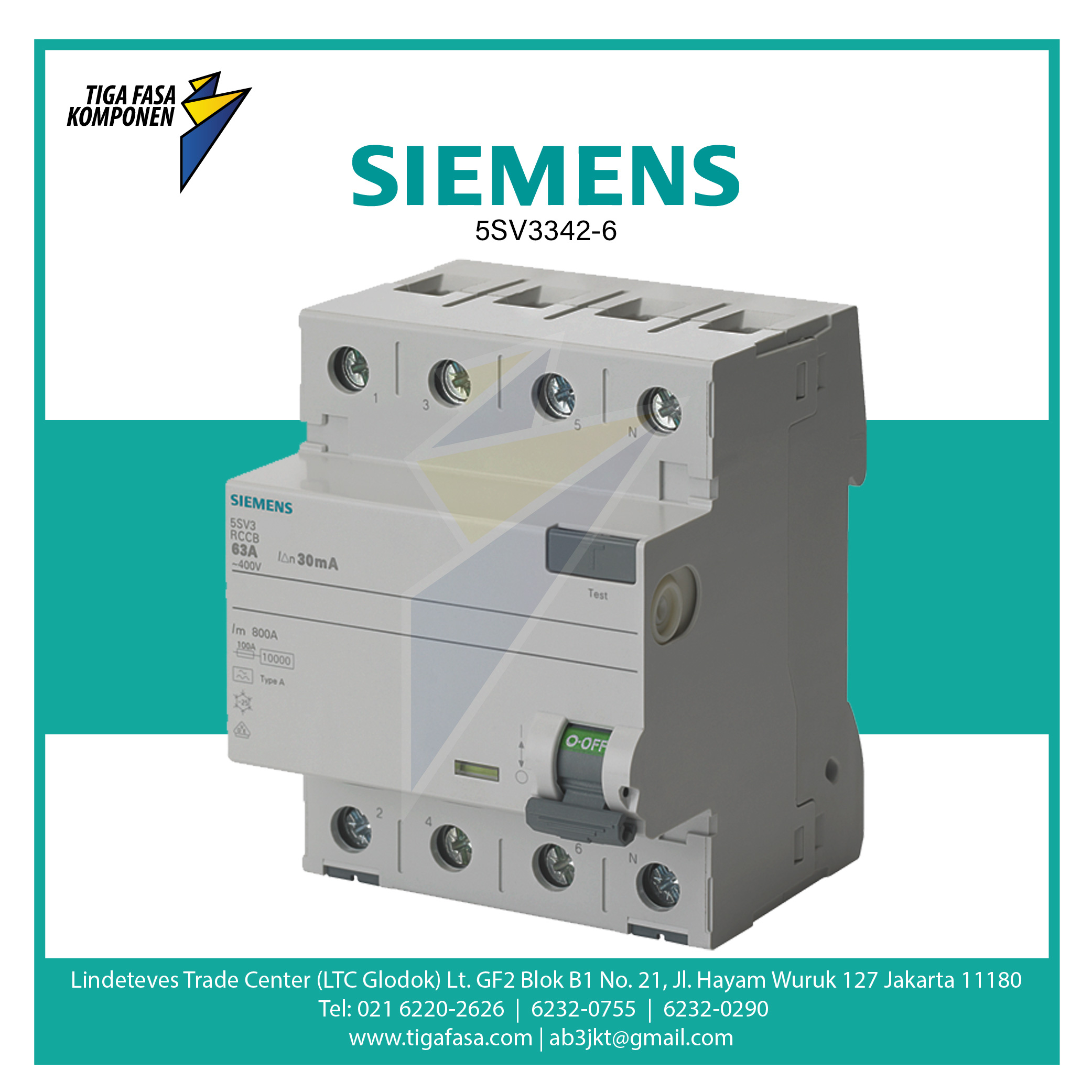 5SV3342-6 RCCB 4P 25A