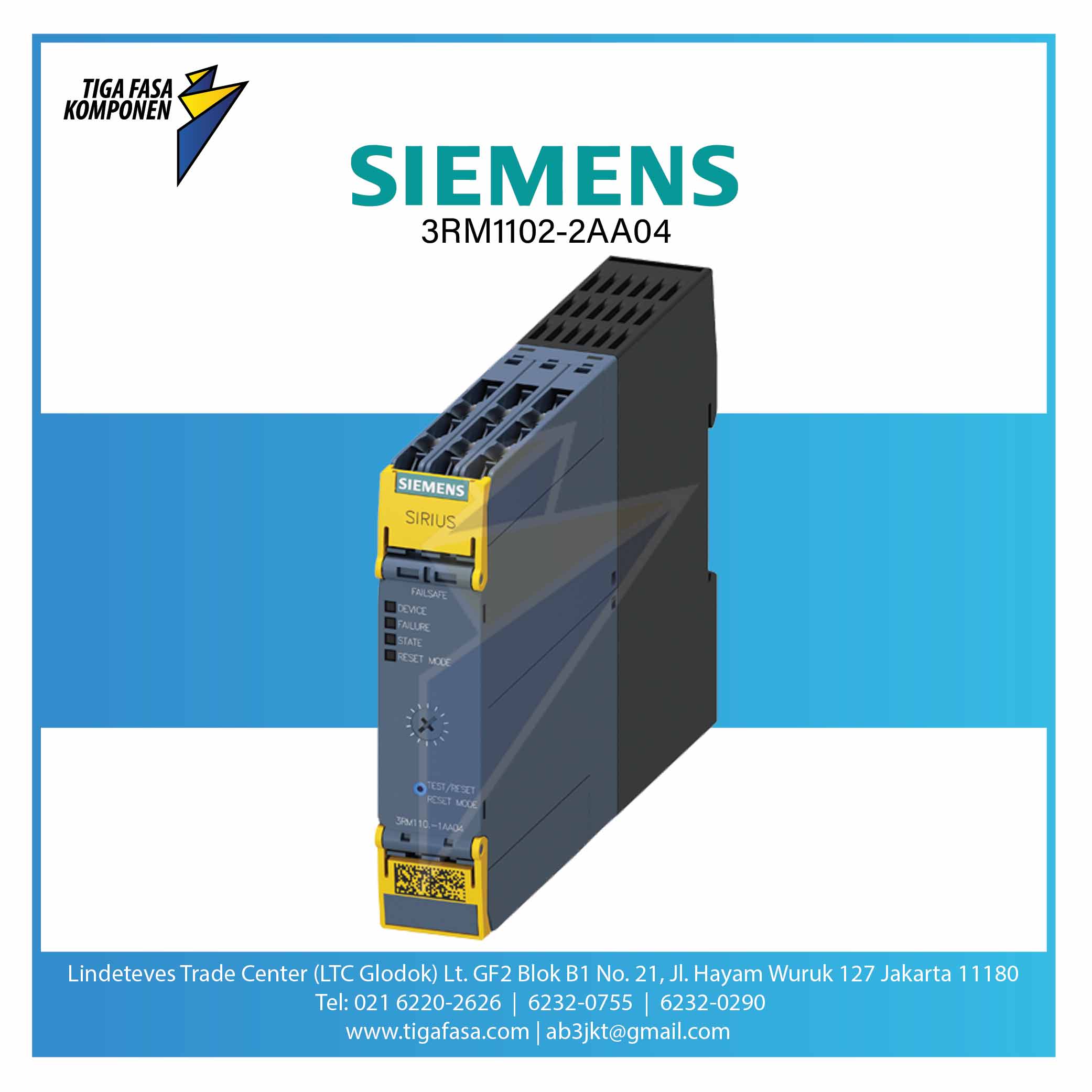 3RM1102-2AA04 3RM1 500 V 0.09 - 0.75 kW 0.4 - 2 A 24 V DC