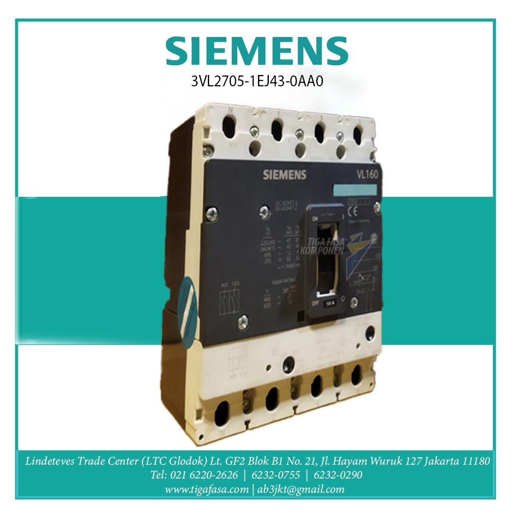 3VL2705-1EJ43-0AA0 MCCB 4P 40...50A 55kA 