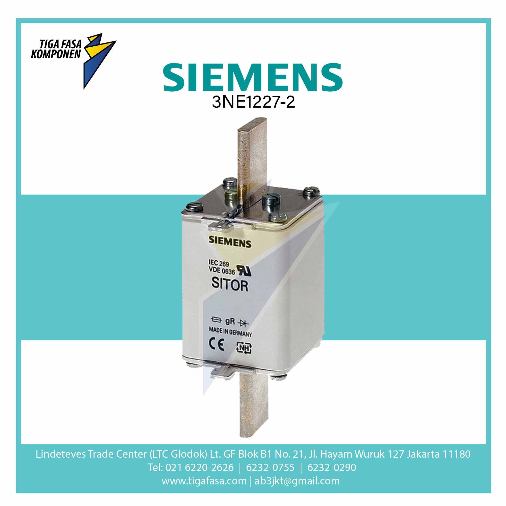 3NE1227-2 SITOR FUSE LINK NH1 250 A