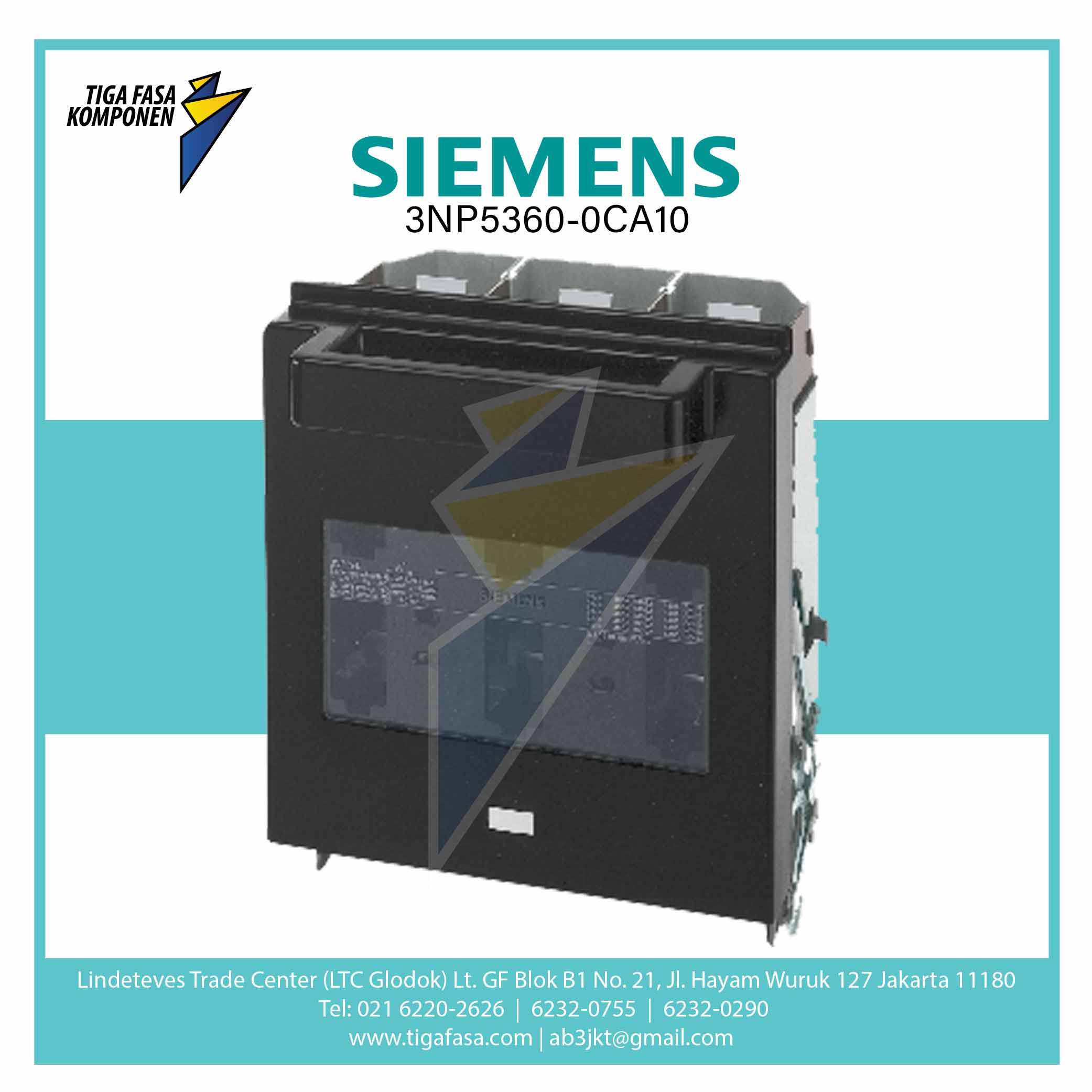 3NP5360-0CA10 Fuse Switch Disconnector 3NP5 3P NH2 400 A