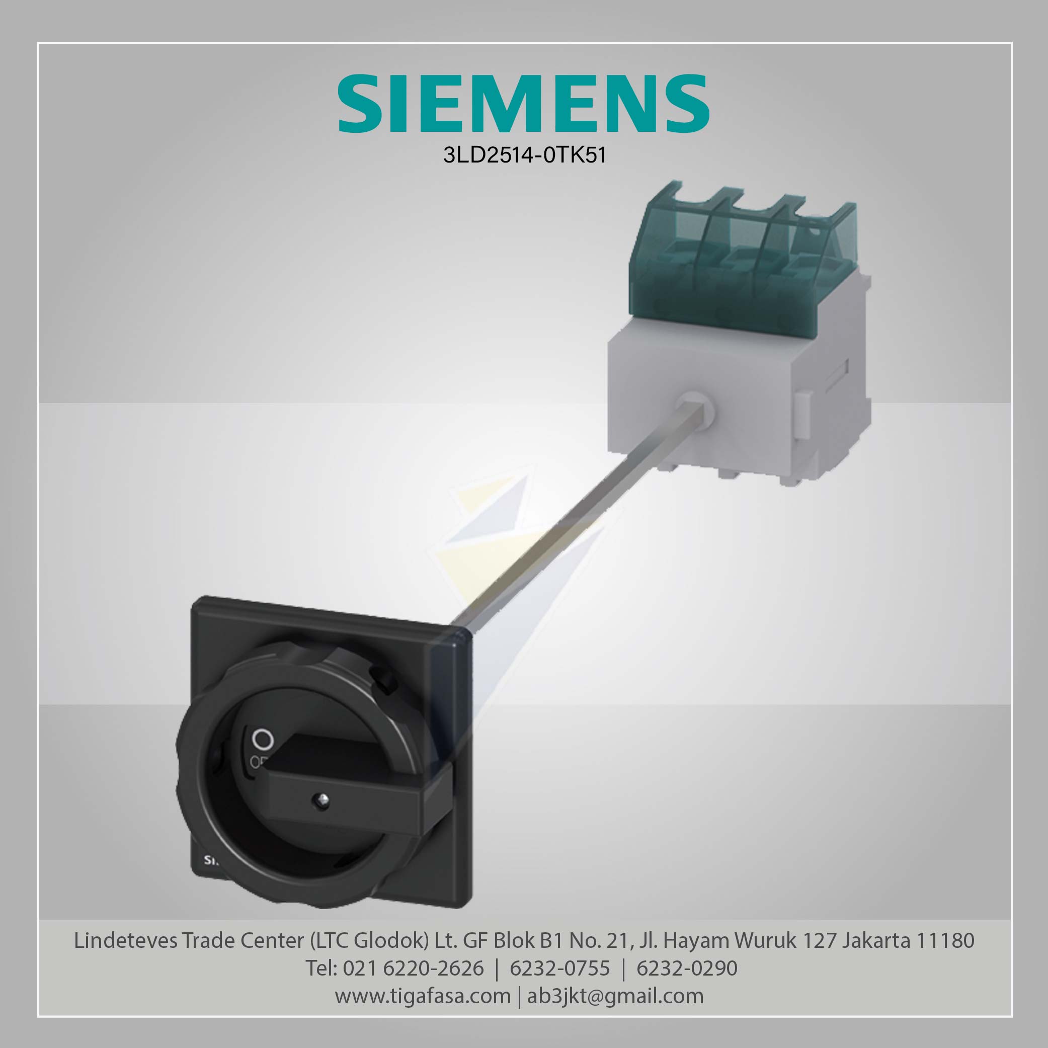 3LD2514-0TK51 Switch Disconnector 63A 3P Black