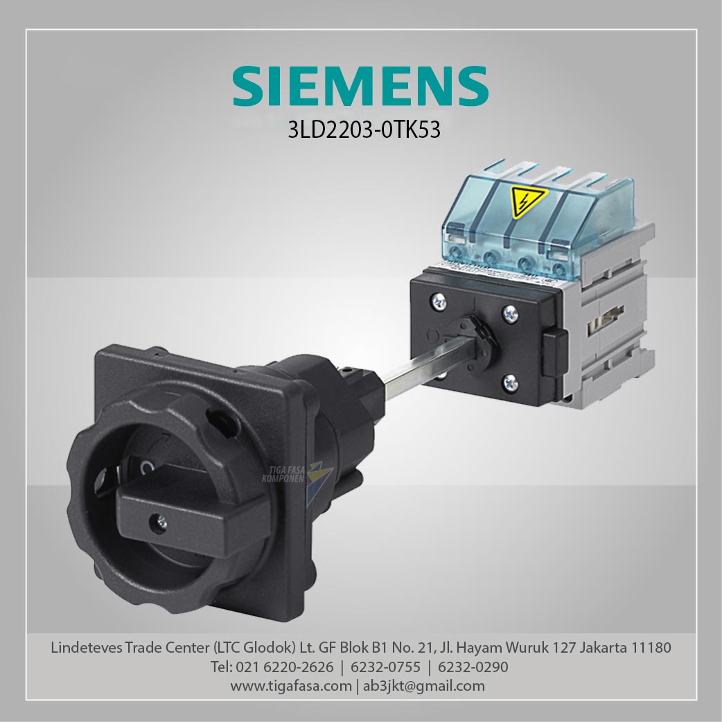 3LD2213-0TK51 Switch Disconnector 32A 3P Black