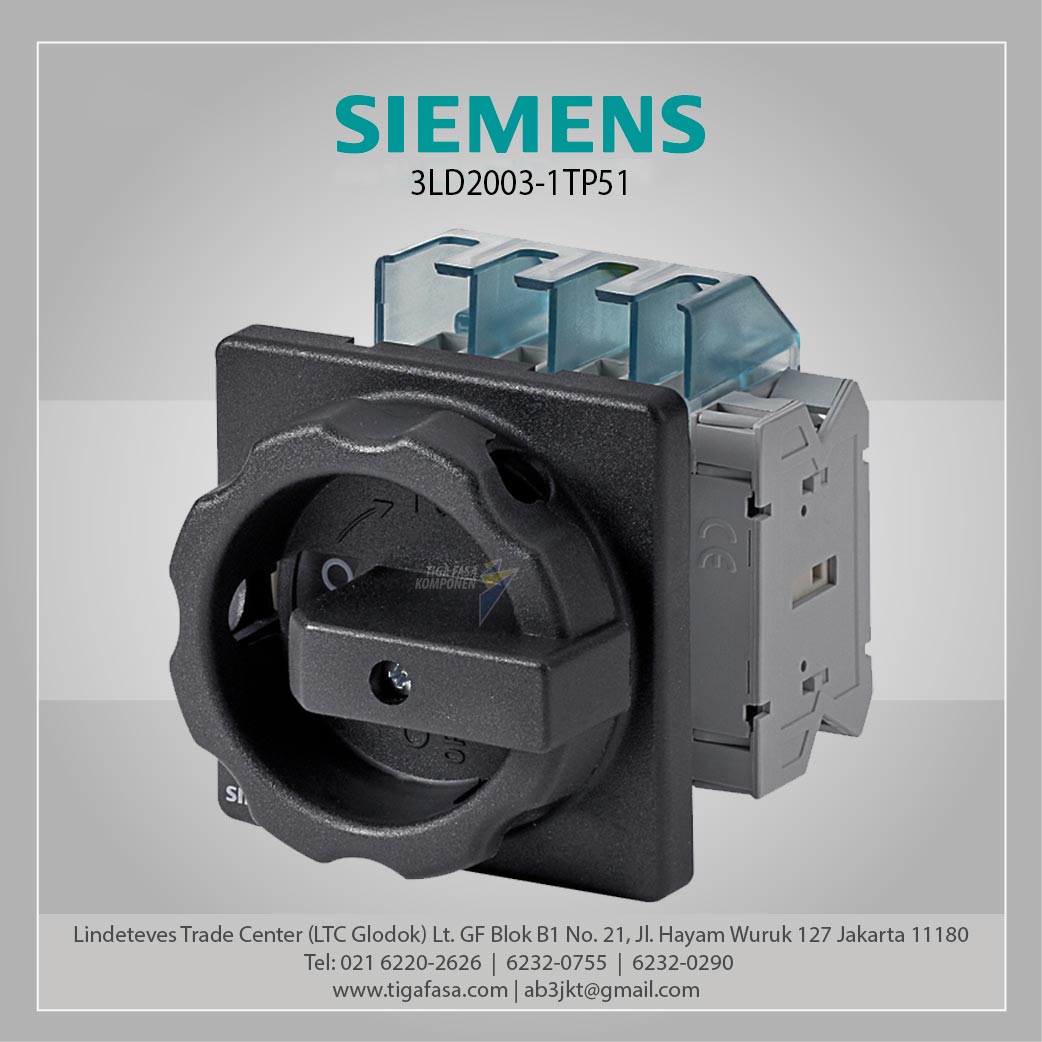 3LD2003-1TP51 Switch Disconnector 16A 3P Black