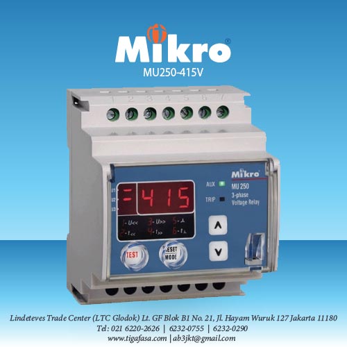 MU250-415V Voltage Relay MIKRO 