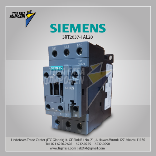 3RT2037-1AL20 MC 65 A 30 kW / 400 V 3P 230 V AC 50/60 Hz