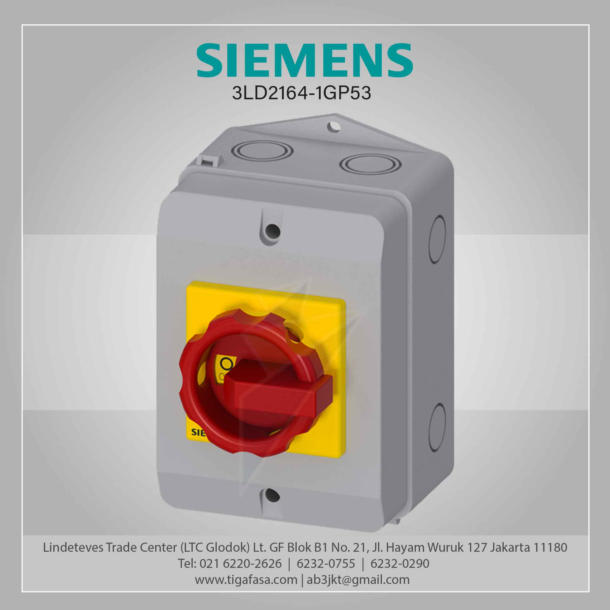 3LD2164-1GP53 Switch Disconnector 3P 25A 