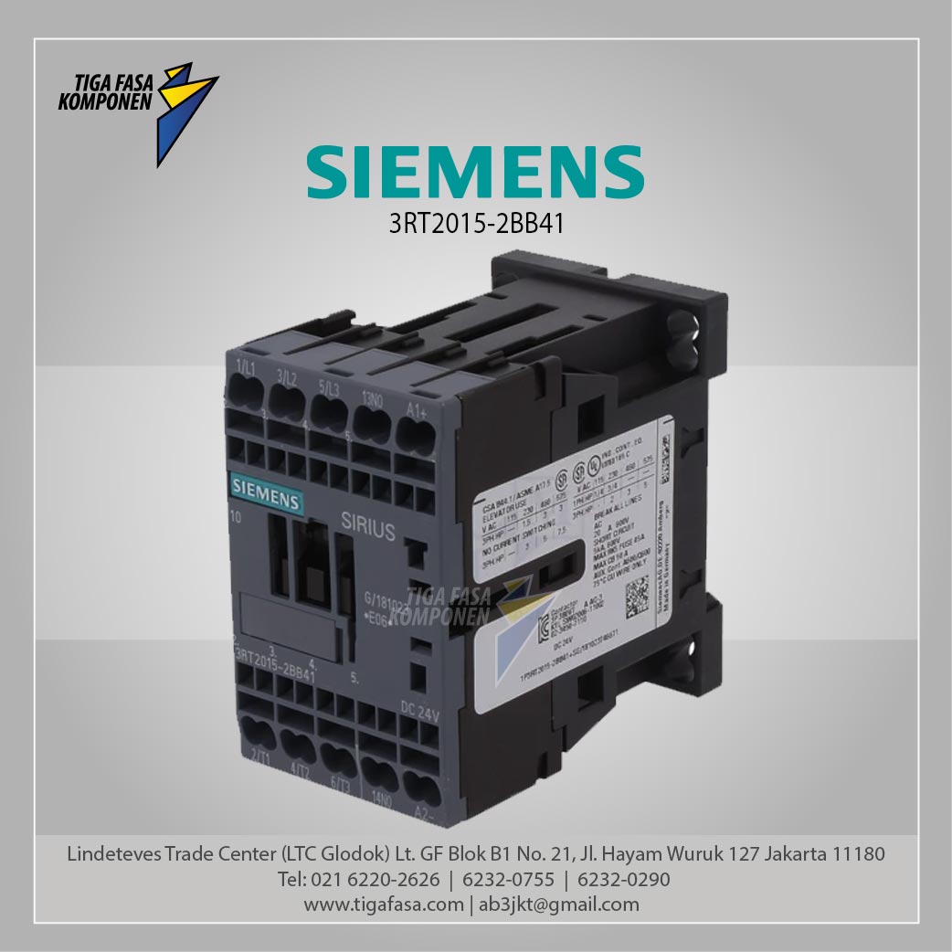 3RT2015-2BB41 MC 7 A 3 kW / 400 V 3P 24 V DC