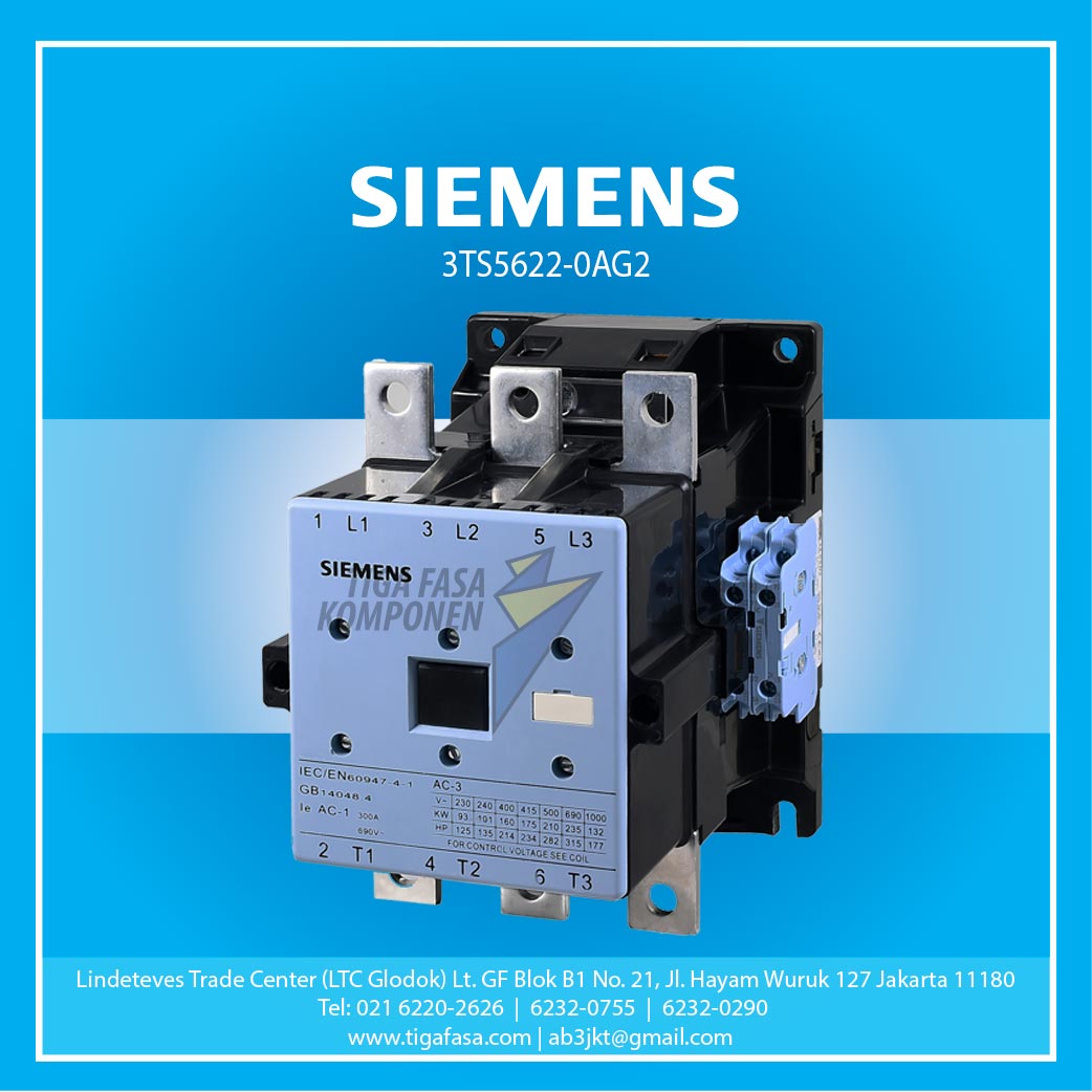 3TS5622-0AG2 MC 200kW 400A 2NO+2NC 110VAC 