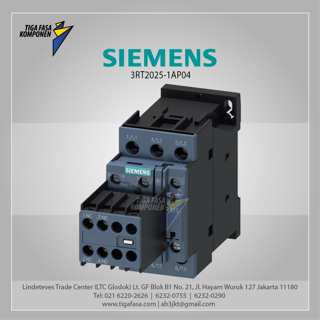 3RT2025-1AP04 MC 17 A 7.5 kW / 400 V 3P 230 V AC 50 Hz