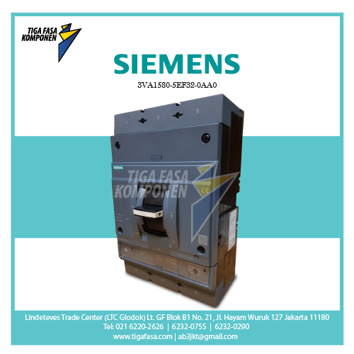 3VA1580-5EF32-0AA0 MCCB 3P 560-800A 55 kA 