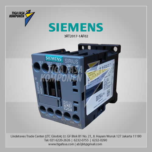 3RT2017-1AF02 MC 12 A 5.5 kW / 400 V 3P 110 V AC 50/60 Hz