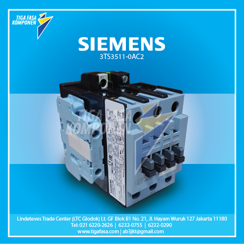 3TS3511-0AC2 MC 18.5kW 40A 1NO+1NC 24VAC 