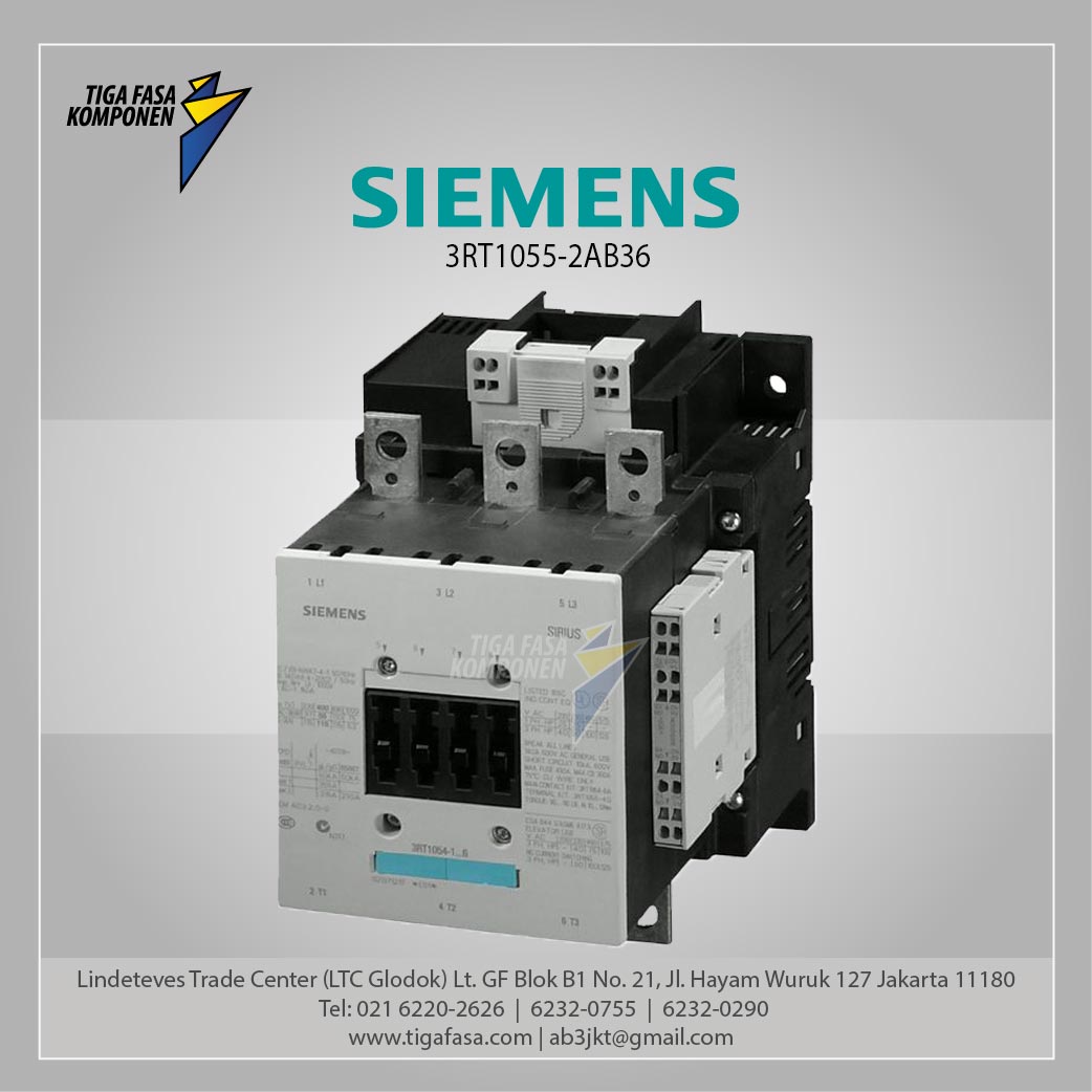 3RT1055-2AB36 MC 150 A 75 kW / 400 V AC (50-60 Hz) / DC Uc: 23-26 V