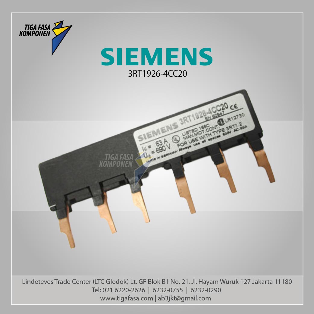 3RT1926-4CC20 3-PHASE BUSBAR F 2 CONTACTORS SIZE S0