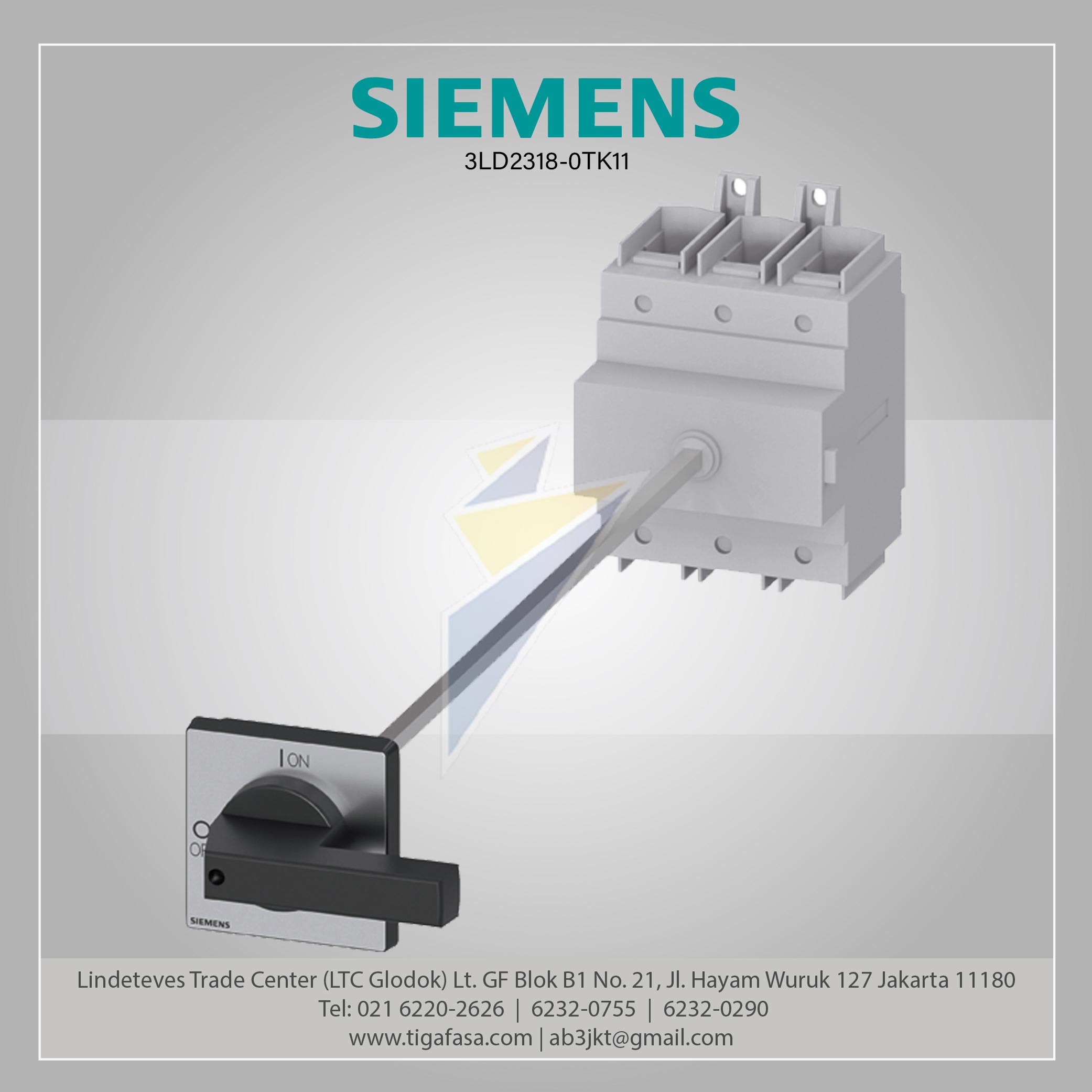3LD2318-0TK11 Switch Disconnector 160A Black