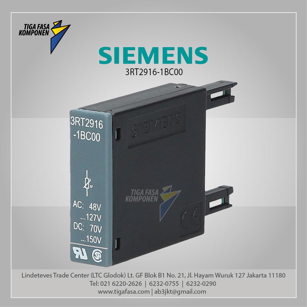 3RT2916-1BC00 Surge Suppressor Varistor 48-127 V AC 70-150 V DC