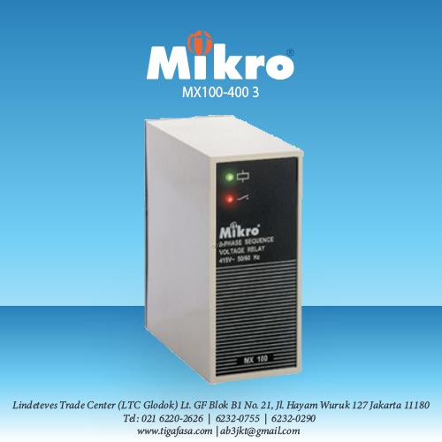 MX100-400 Voltage Squence/Failure Control Relay 400VAC MIKRO 