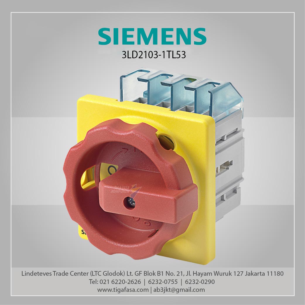 3LD2103-1TL53 Switch Disconnector 25A 4P Red/Yellow 