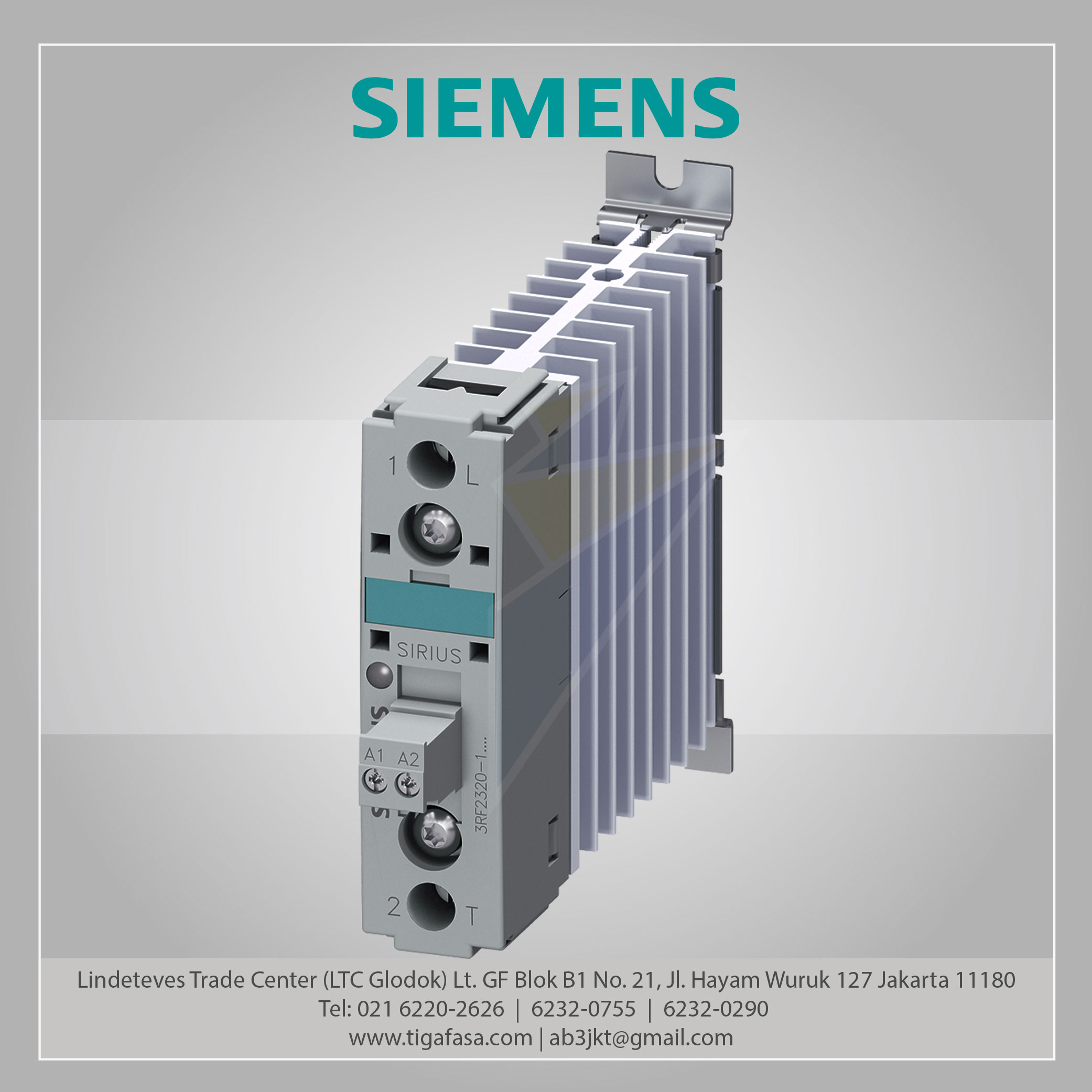 3RF2320-1AA02-0KN0 Solid State Contactor 1P 3RF2 AC 51 / 20 A / 40 °C 24-230 V / 24 V DC