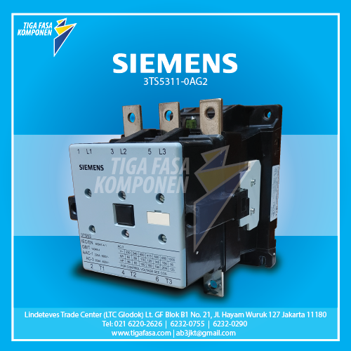 3TS5311-0AG2 MC 110kW 205A 1NO+1NC 110VAC 