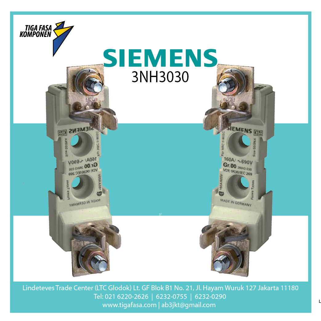 3NH3030 LV HRC fuse base Sz. 00, 1-pole 160 A 690 V (1000 V)