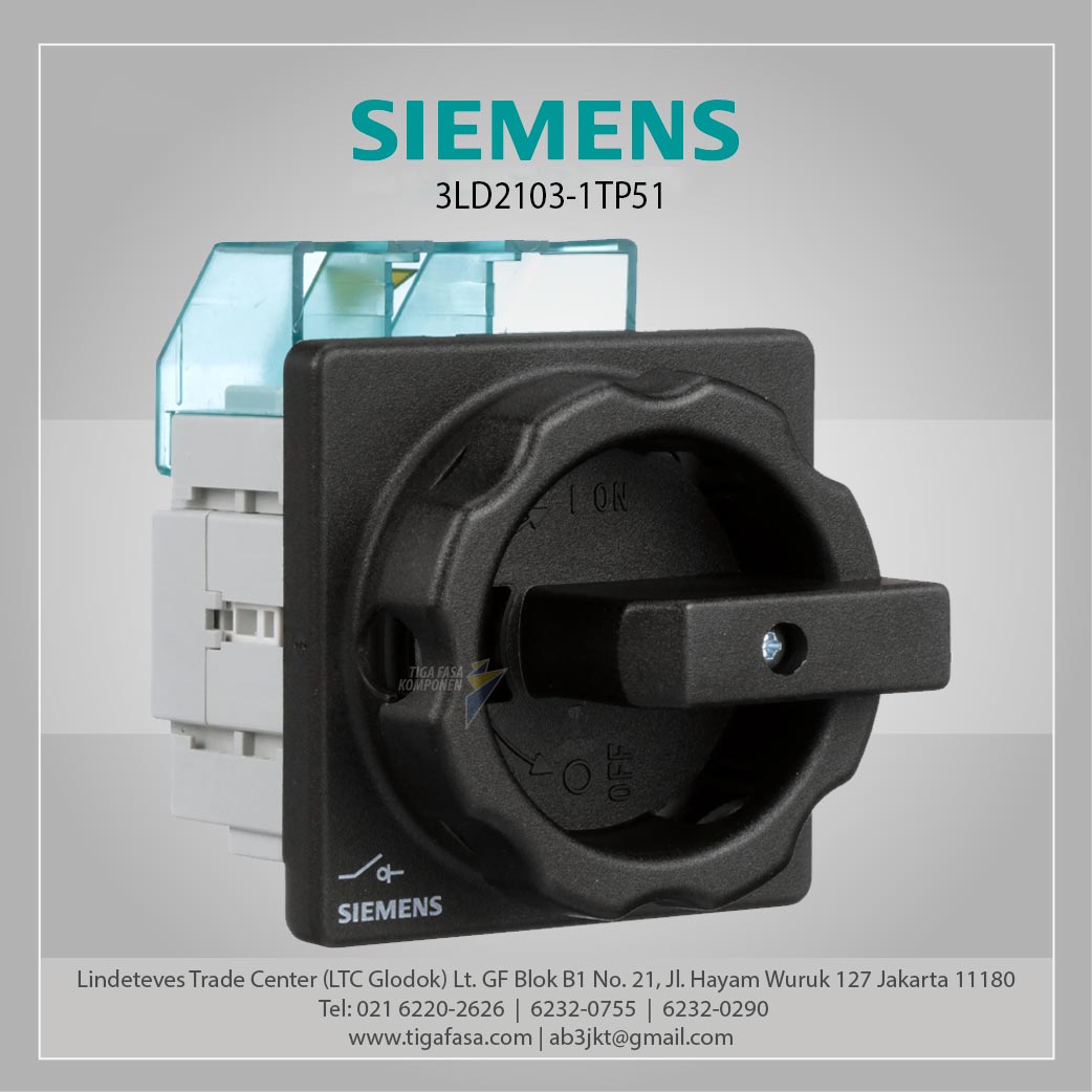 3LD2103-1TP51 Switch Disconnector 25A 3P Black