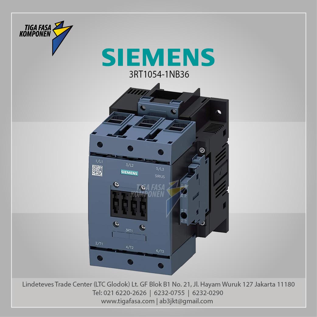3RT1054-1NB36 MC 115 A 55 kW / 400 V, AC (50-60 Hz) / DC Uc: 21-27.3 V