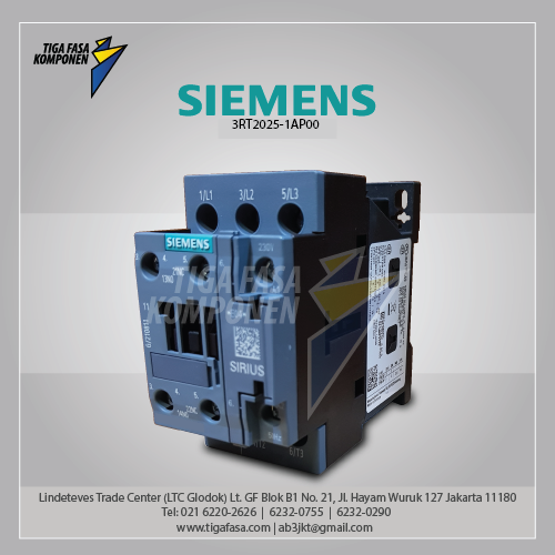 3RT2025-1AP00 MC 17 A 7.5 kW / 400 V 3P 230 V AC 50 Hz