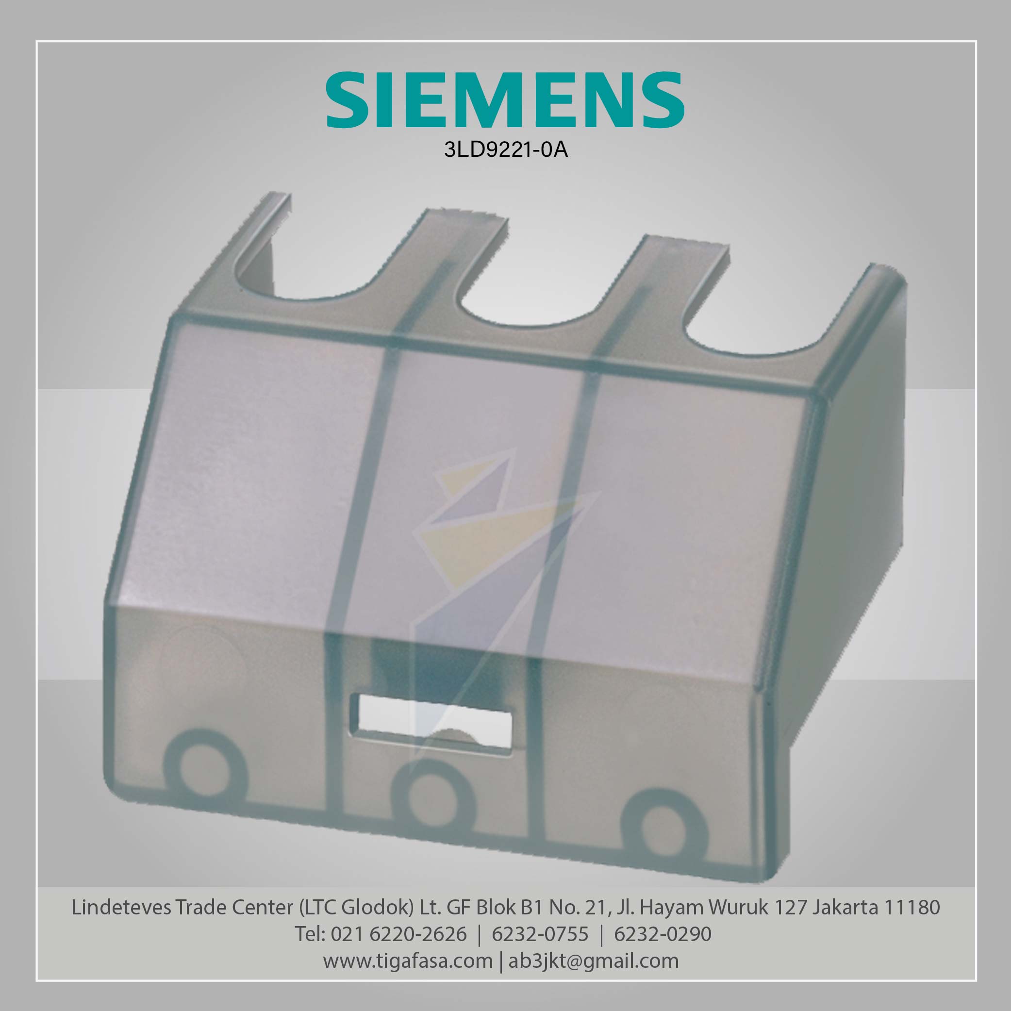 3LD9221-0A Terminal Cover 3P 25A and 32A