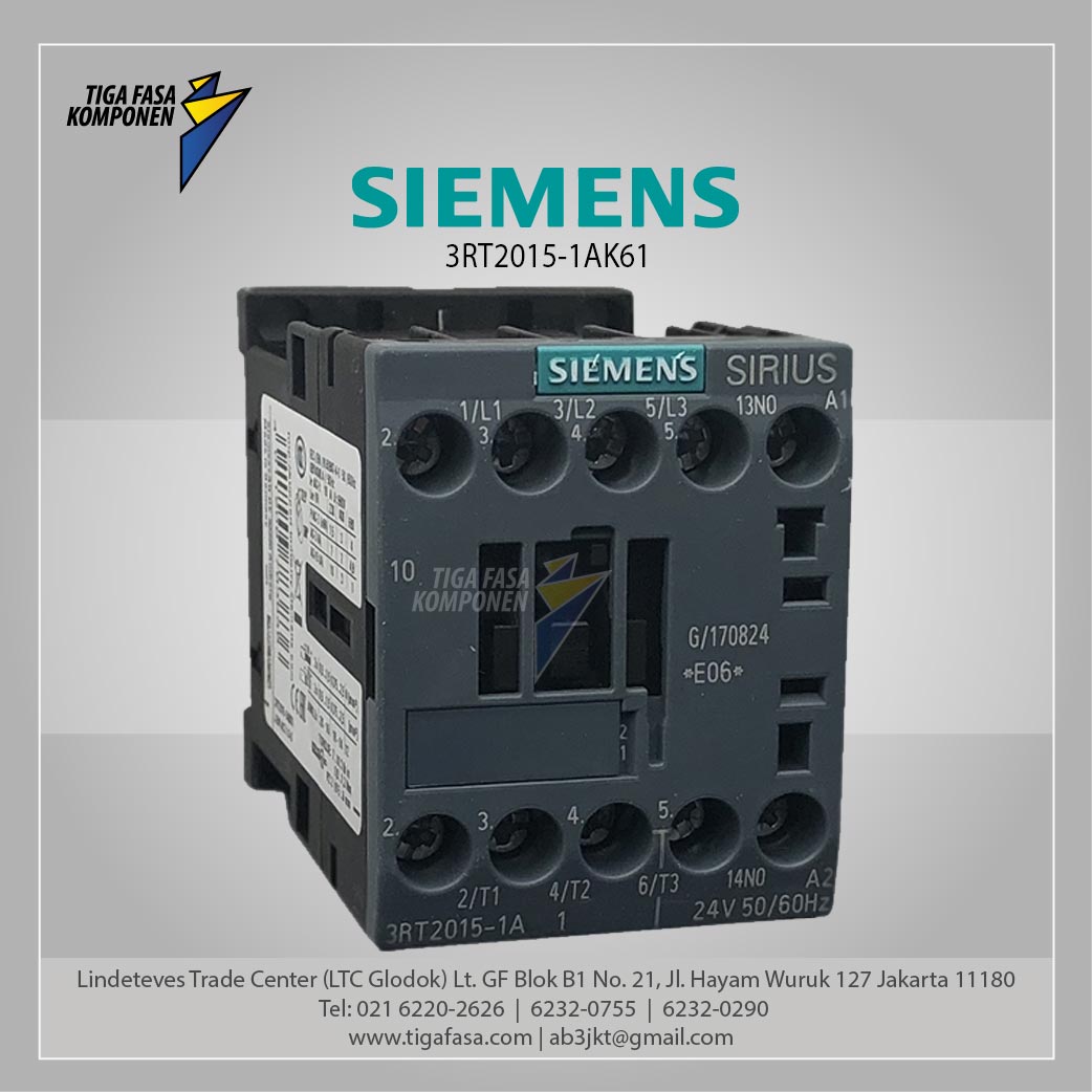 3RT2015-1AK61 MC 7 A 3 kW / 400 V 3P 110 V AC 50 Hz / 120 V 60 Hz