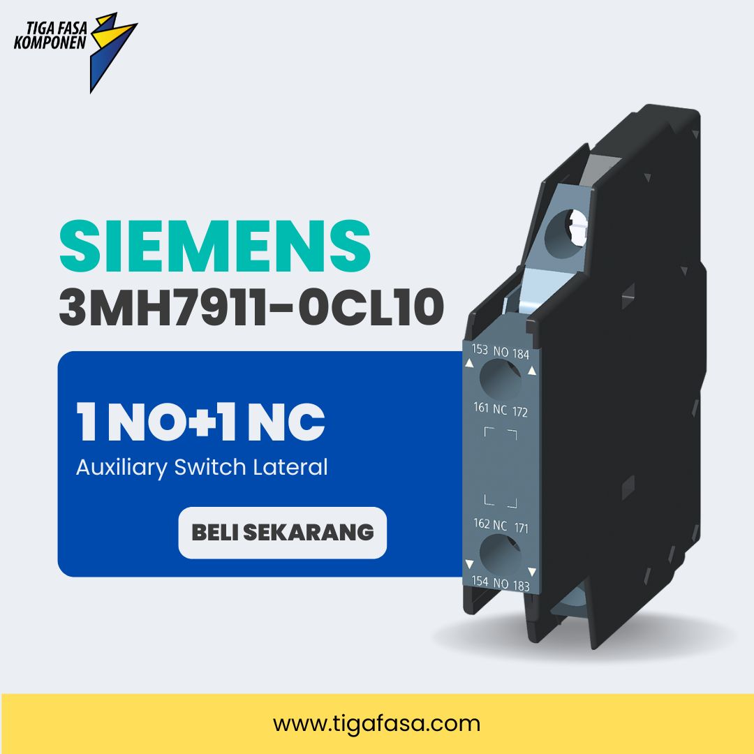 3MH7911-0CL10 Auxiliary Switch Lateral 1 NO+1 NC