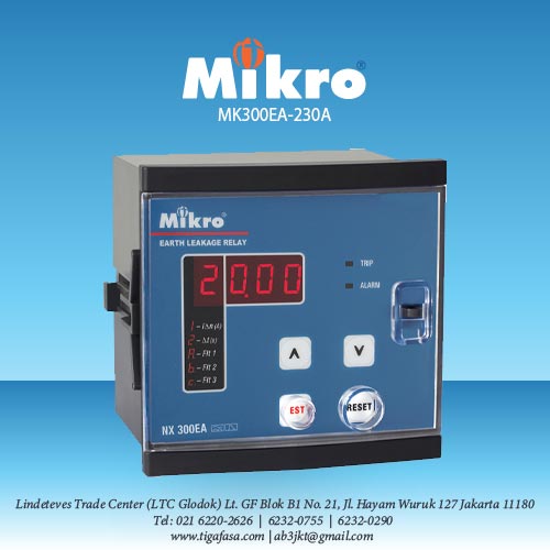 MK300EA-230A Earth Fault Relay MIKRO 