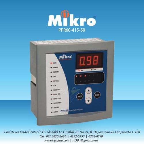 PFR60-415-50 MIKRO Power Factor Regulator 6 Step 380-415V AC  