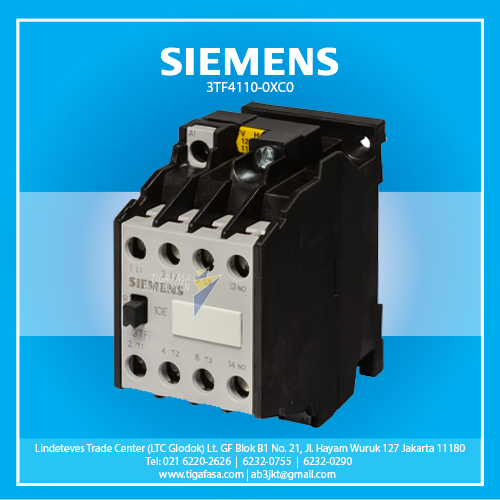 3TF4110-0XC0 CONT.3P-AC1-20A,5,5KW-AC.3-12A 32 VAC; 1NO