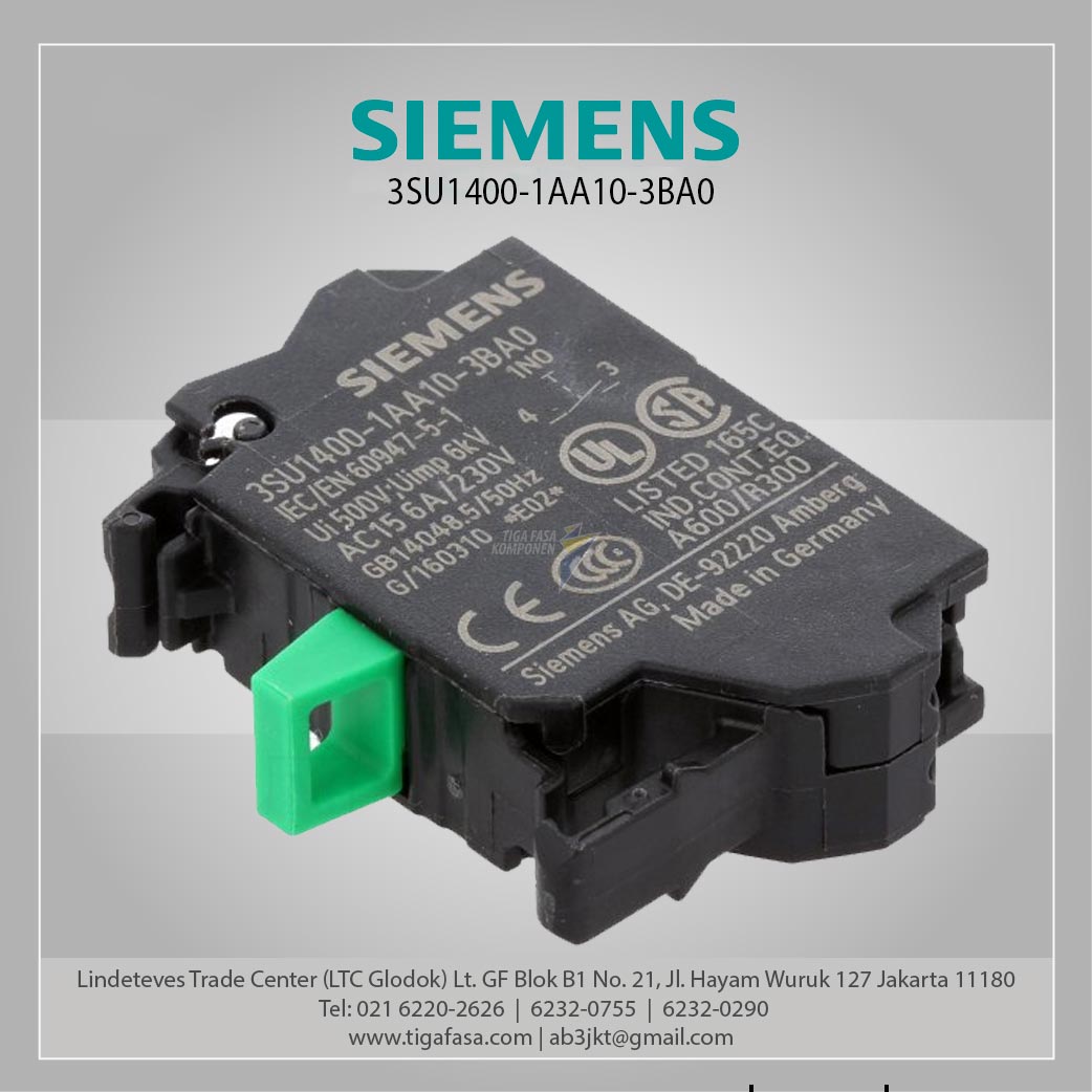 3SU1400-1AA10-3BA0 Contact Module 1NO