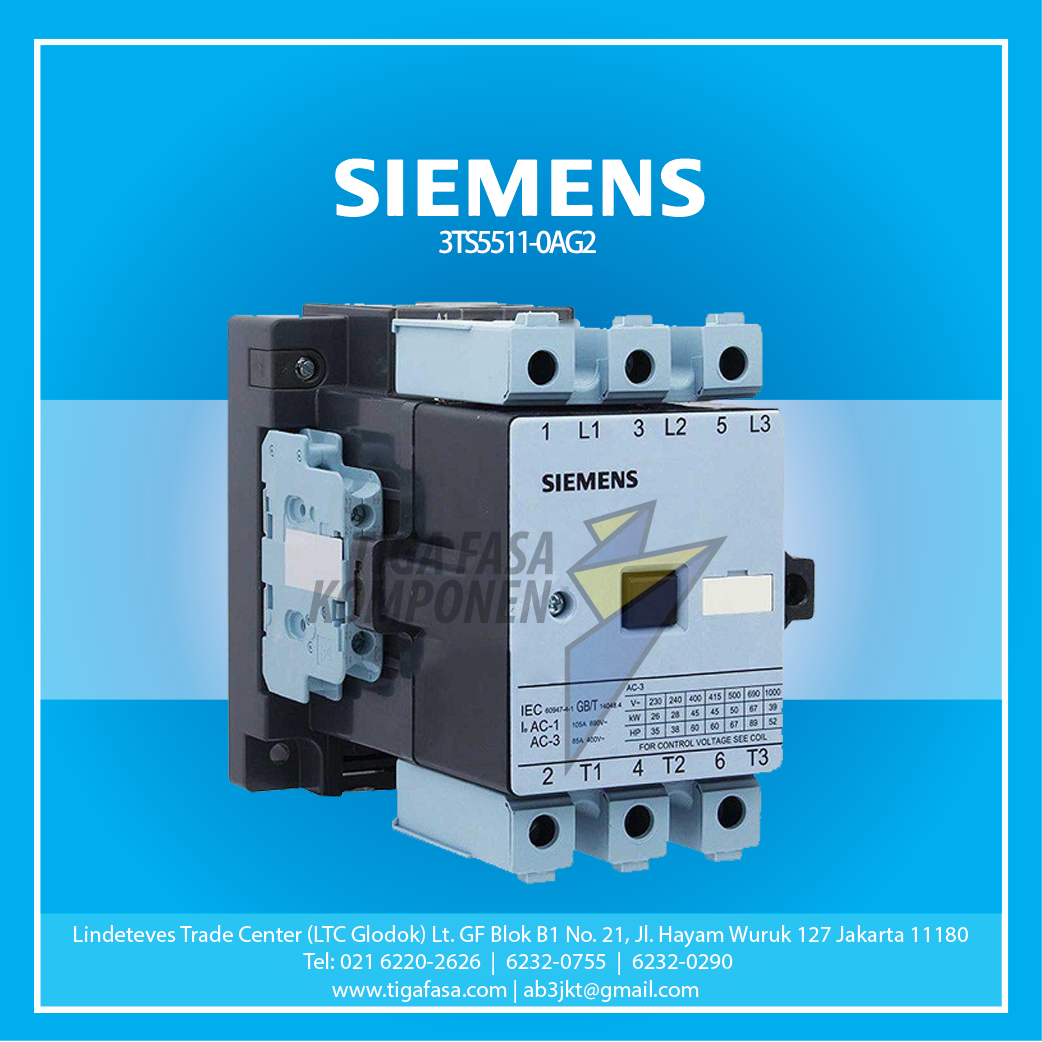 3TS5511-0AG2 MC 160kW 300A 1NO+1NC 110VAC 