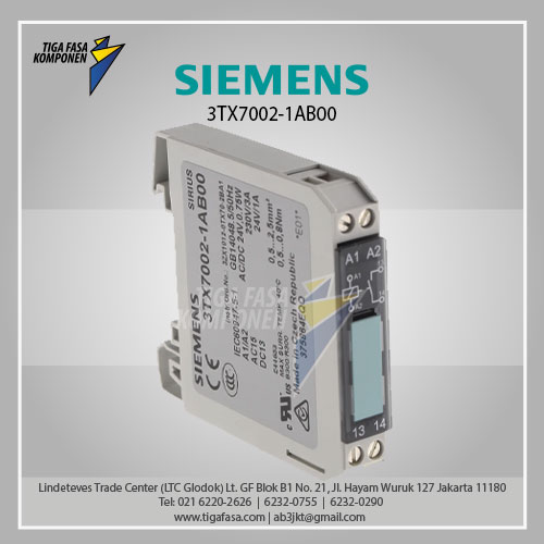 3TX7002-1AB00 TYPE COUPLING RELAY 1NO AC/DC 24V 