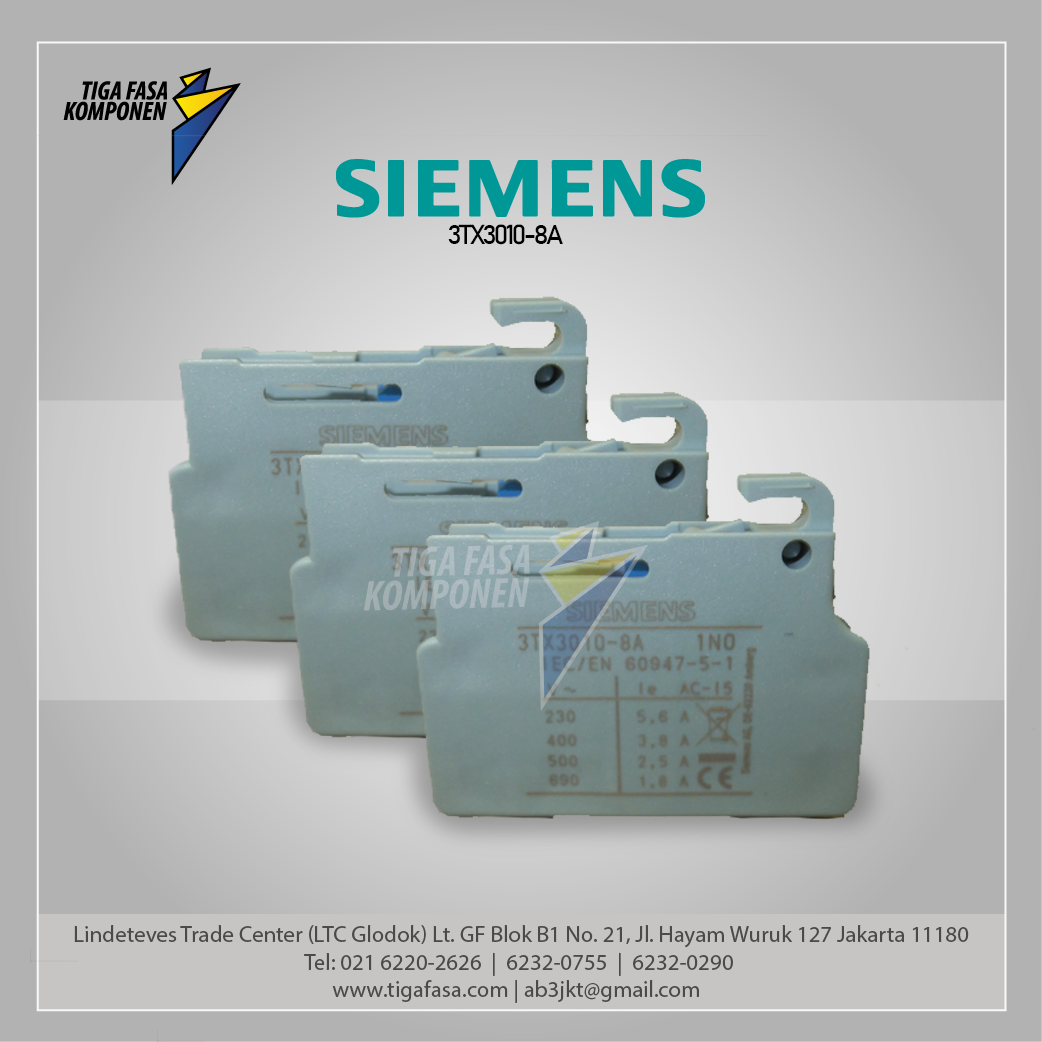 3TX3010-8A Auxiliary Contact for 3TS29-36 1NO Front