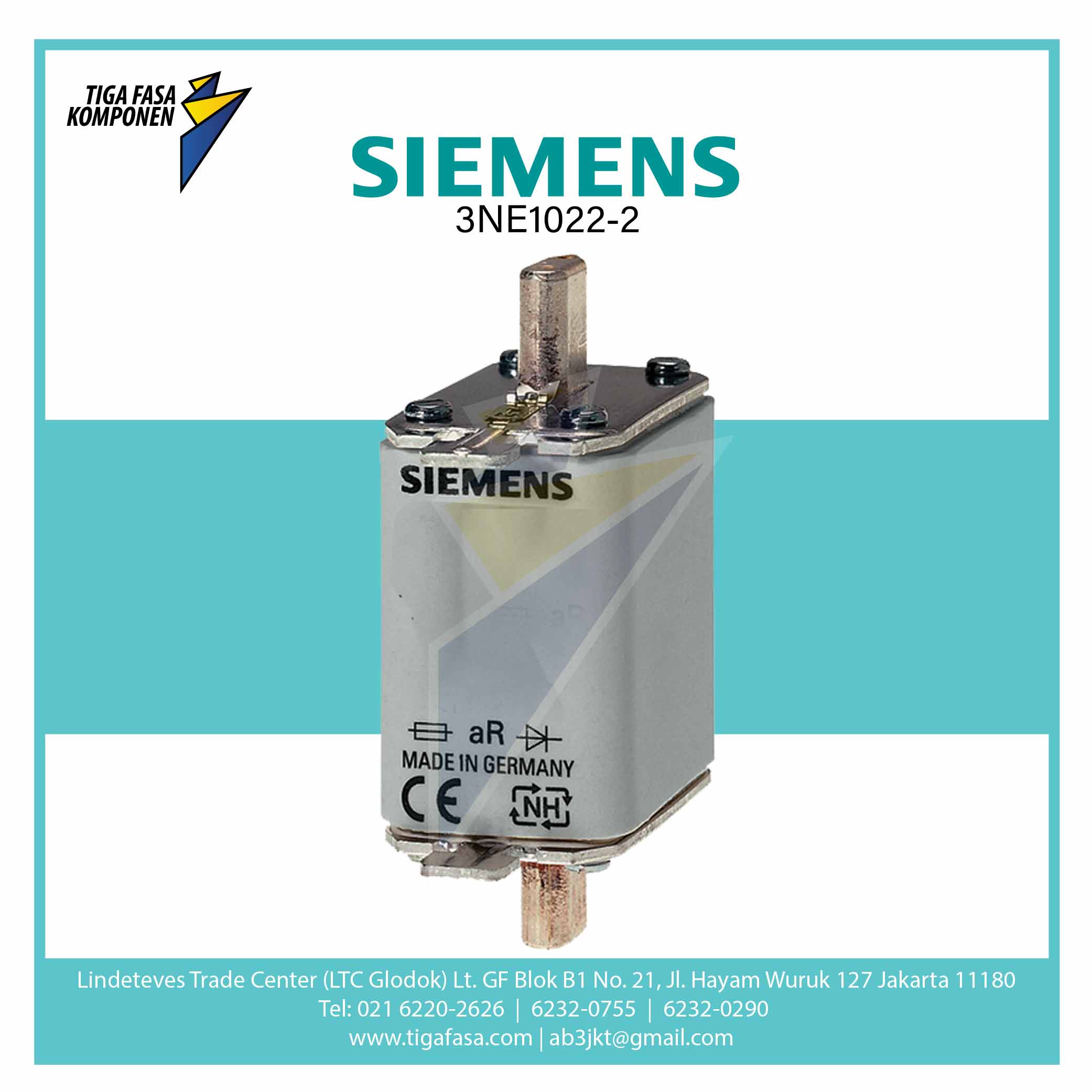 3NE1022-2 SITOR FUSE LINK NH00 125 A