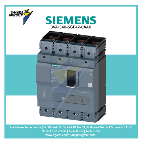 3VA1340-5GF42-0AA0 MCCB 4P 280-400A 55kA 