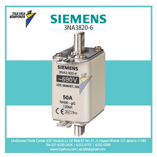 3NA3820-6 FUSE NH00 50 A