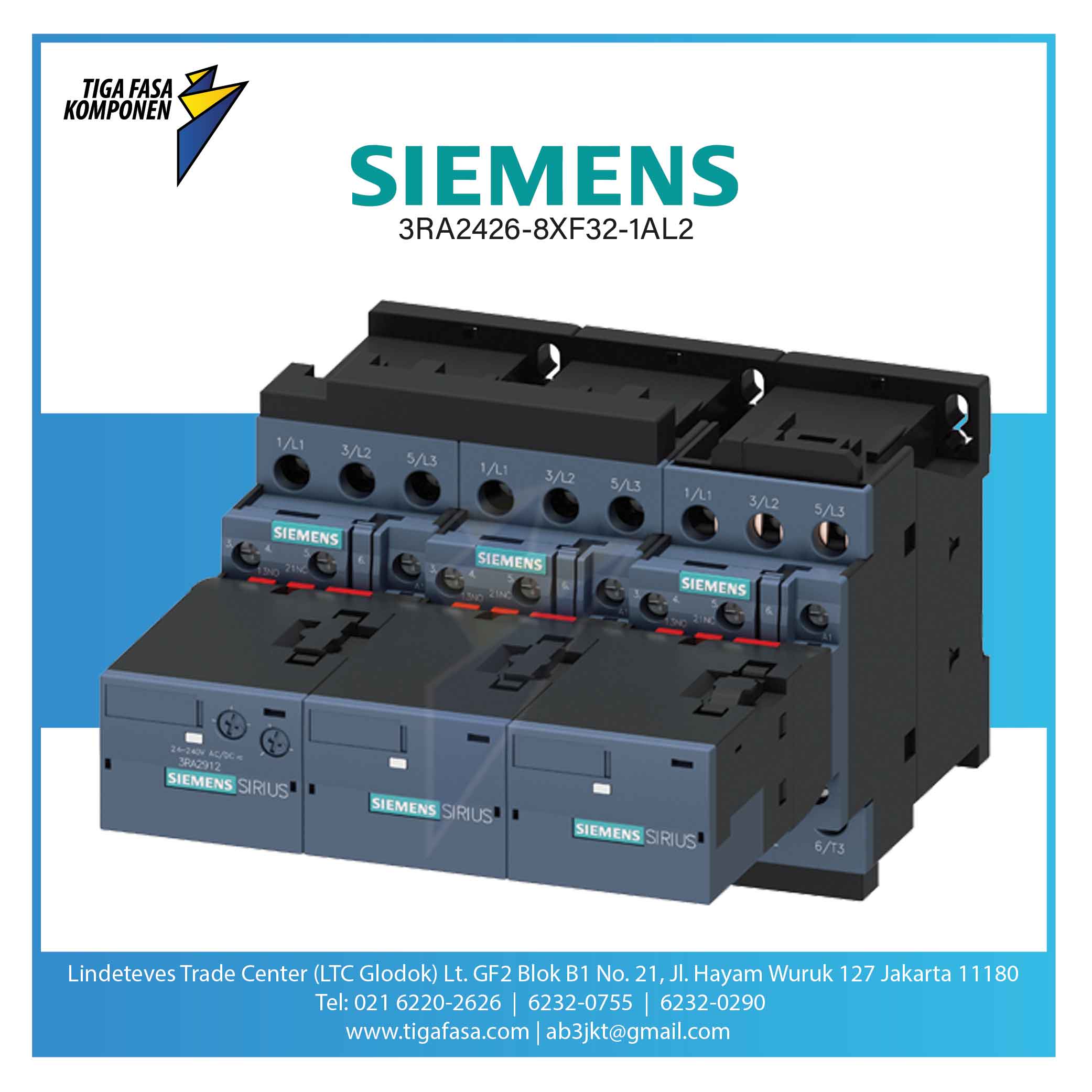 3RA2426-8XF32-1AL2 MC Star Delta 22kW 230 V AC