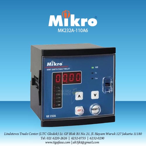 MK232A-110A6 Earth Fault Relay 60Hz 94-127 V AC MIKRO 